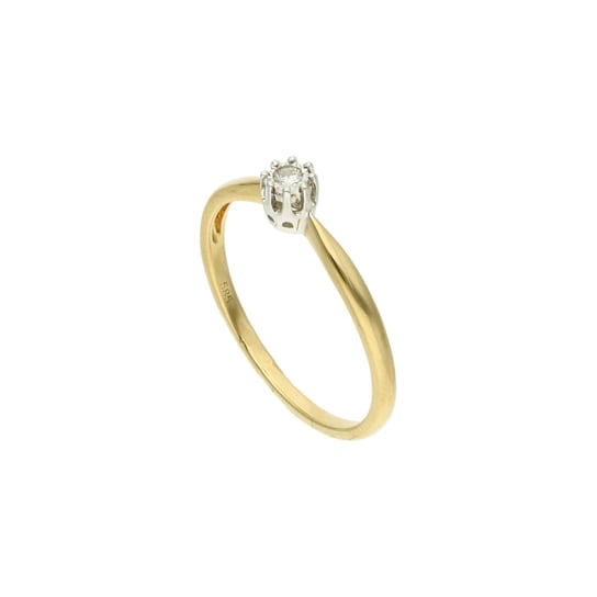 Złoty pierścionek z brylantem 585 14k Rosanto