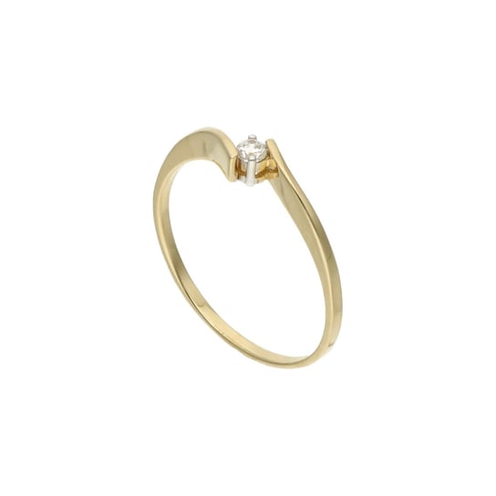 Złoty pierścionek z cyrkonią 585 14k Rosanto
