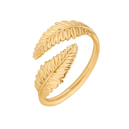 Złoty pierścionek z liśćmi laurowymi sotho