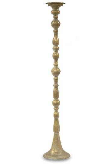 Złoty Świecznik na 1 Świecę, Metalowy, h:88cm Art-Pol