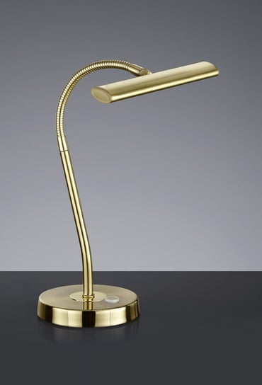 Złoty wysięgnik Curtis 579790108 biurkowa lampa z włącznikiem Trio