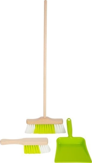 Zmiotka, szufelka , miotła , zestaw 3 rzeczy do sprzątania dla dzieci small foot design - drewniana zabawka, zabawa w dom dla 3 latka, kolor zielony Small Foot Design