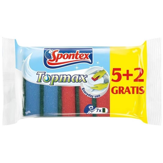 Zmywak SPONTEX Topmax, 10x7,5x2,5 cm, 7 szt. Spontex