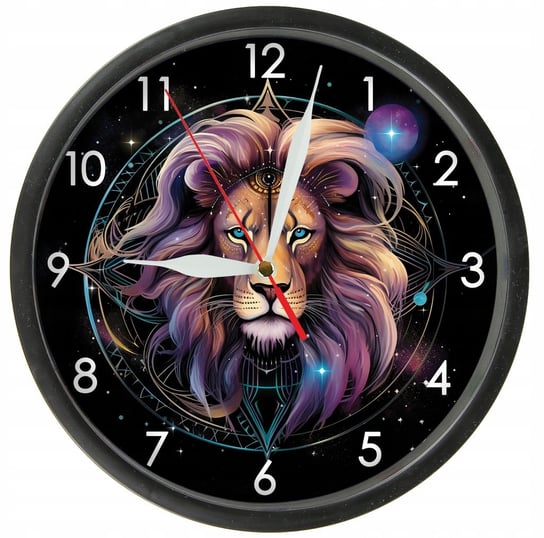 Znak zodiaku LEW zegar ścienny z szybką Bezgłośny mechanizm Inna marka