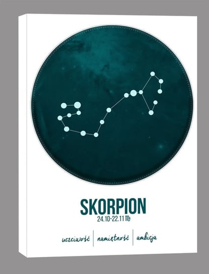 Znak zodiaku, Skorpion - obraz na płótnie 40x60 cm Inny producent