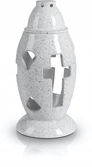 Znicz Ceramiczny Nagrobkowy Cmentarny Biały 28 cm POLNIX