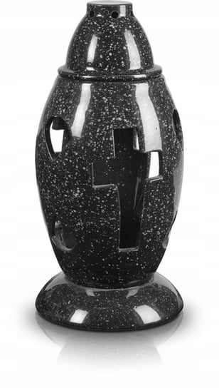 Znicz Ceramiczny Nagrobkowy Cmentarny Czarny 28 cm POLNIX