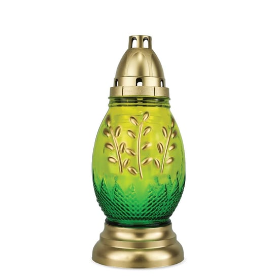 Znicz Wielkanocny Jajko 27 cm Zielony DP77m Standard Znicz Szklany Malowany z Wkładem Wymiennym Inna marka