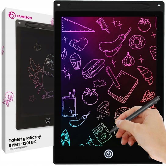 Znikopis Tablet Graficzny do Rysowania Tablica dla Dzieci 12" MULTIKOLOR XL RYMT-1201 BK LOGIT