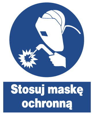 Zno-23 - Znak Nakazu Bhp - Stosuj Maskę Ochronną Mój Dom Bis