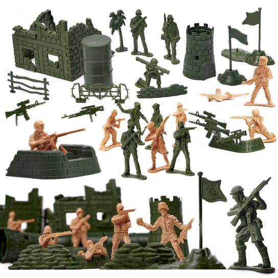 ŻOŁNIERZYKI baza wojskowa | figurki | zestaw  | 114el. ikonka