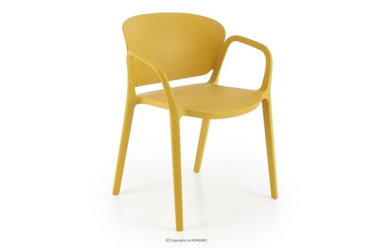 Żółte krzesło w stylu nowoczesnym DISPAR Konsimo Konsimo