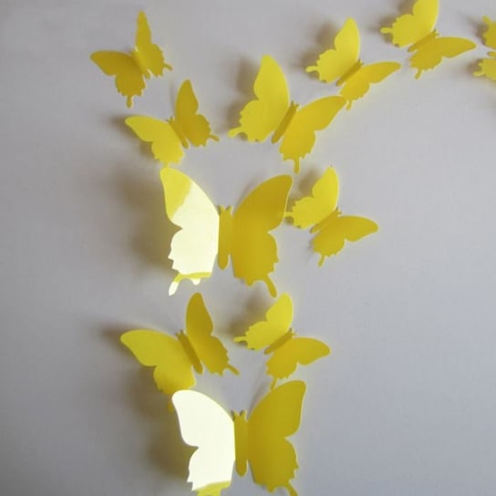 Żółte Motylki 3D MagiczneSciany