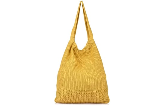 Żółty worek Plażowy zakupowy A4 na lato torba bawełna C72 żółty, złoty Versoli