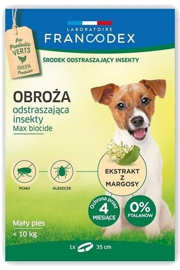 Zolux Francodex obroża dla małych psów odstraszająca insekty dł. 35 cm Zolux