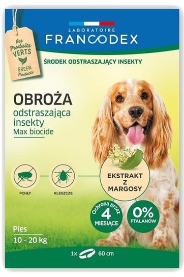 Zolux Francodex obroża dla średnich psów odstraszająca insekty dł. 60 cm Zolux
