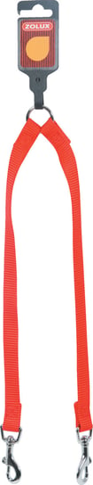 ZOLUX Smycz podwójna nylonowa 15 mm/40 cm kol. czerwony Zolux