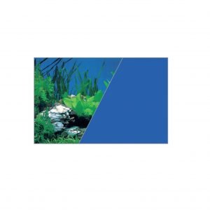 ZOLUX Tło akwariowe dwustronne 60 x 120 cm rośliny skała/niebieskie Zolux