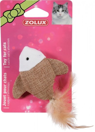 ZOLUX Zabawka dla kota - ryba z piórkiem 7,5 cm Zolux