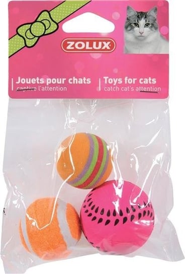 Zolux Zabawki dla kota 3 piłki różne 4 cm Inny producent