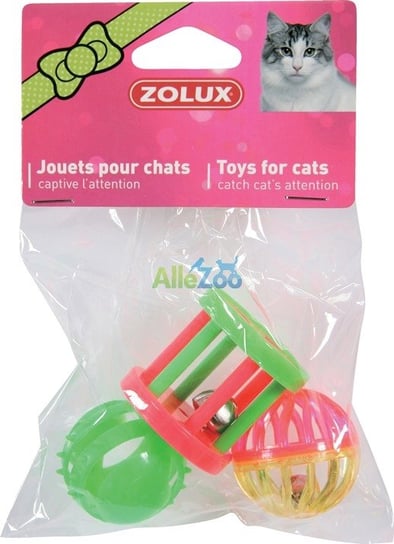ZOLUX Zestaw 3 zabawek dla kota 4cm Zolux