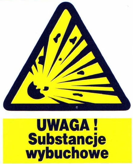 ZOO-22 - UWAGA substancje wybuchowe znak tablica LIBRES