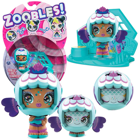 Zoobles Z-Girlz & Happitat laleczka transformująca Mermarina i scena Spin Master