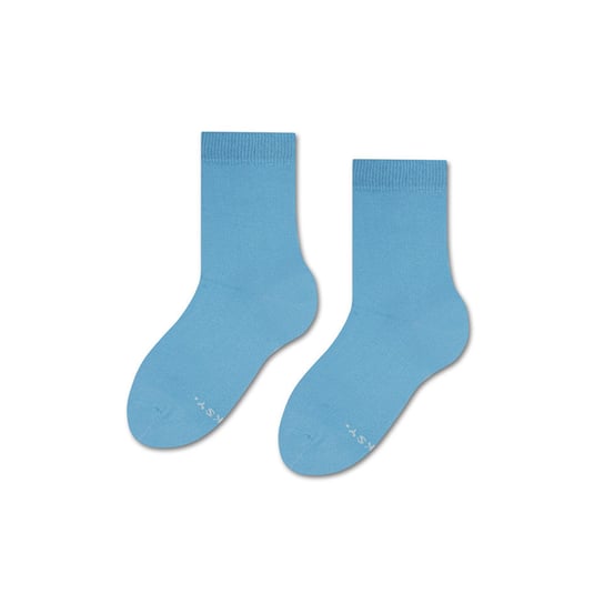 ZOOKSY klasyczne skarpetki dla dzieci r.30-35 1 para, długie gładkie niebieskie skarpetki - BLUE SKY Zooksy