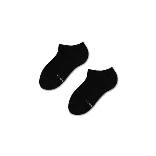 ZOOKSY klasyczne skarpetki stopki dla dzieci r.30-35 1 para, krótkie czarne skarpetki - BLACK CARBON Zooksy