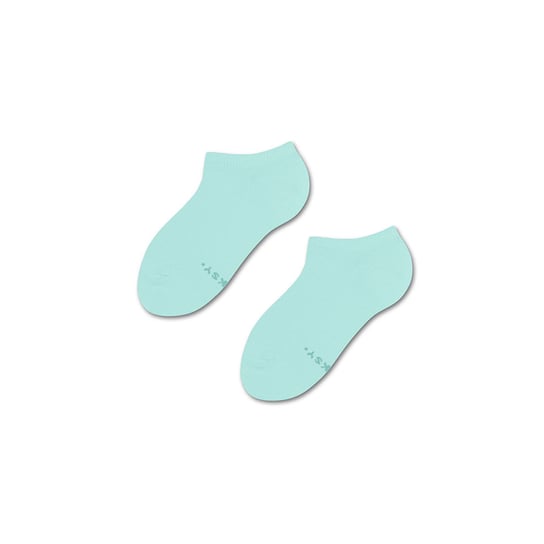 ZOOKSY klasyczne skarpetki stopki dla dzieci r.30-35 1 para, krótkie jasnoniebieskie skarpetki - PURE SKY Zooksy