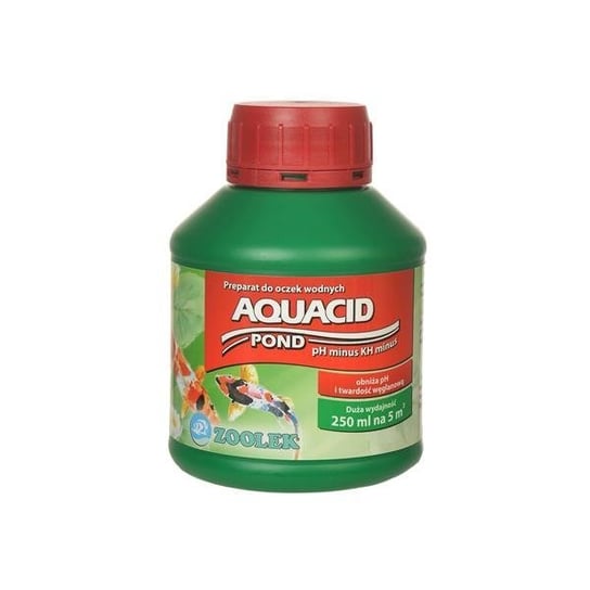 Zoolek Aquacid pond 250 ml - preparat do obniżania odczynu pH oraz twardości węglanowej KH Zoolek