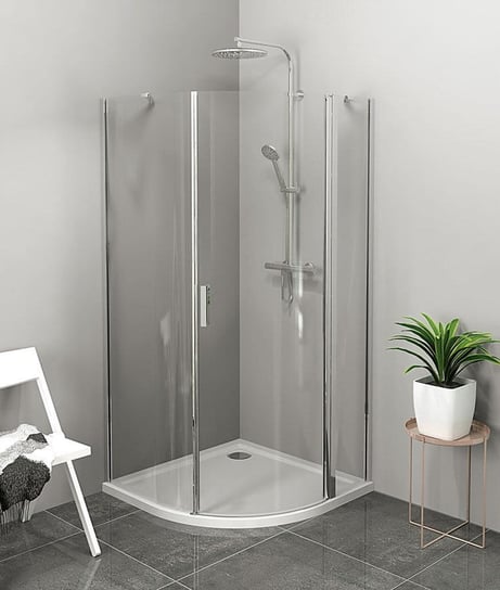 ZOOM LINE kabina prysznicowa półokrągła 900x900mm, szkło czyste, prawa Inna marka