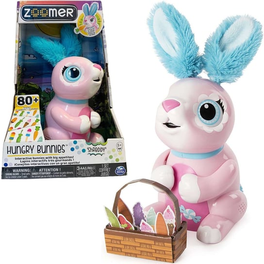 Zoomer, króliczek interaktywny Shreddy, różowy Zoomer
