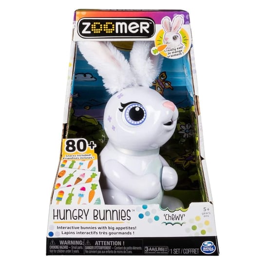 Zoomer Robot królik Hungry Bunnies Chewy, biały, 6046698 Zoomer