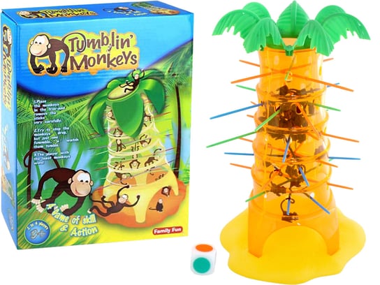 Zręcznościowa Gra Rodzinna MAŁPKI Spadające Skaczące Małpy BIGTOYS