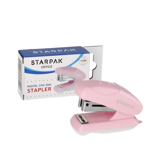 Zszywacz mini 20k 24/6 26/6  pastelowy różowy STARPAK 519779 Starpak