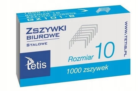 Zszywki Biurowe 10 1000Szt. Gz101-B, Tetis TETIS