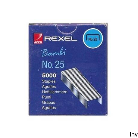 zszywki nr.25(4mm) 1500szt. acco5020 rexel bambi Rexel