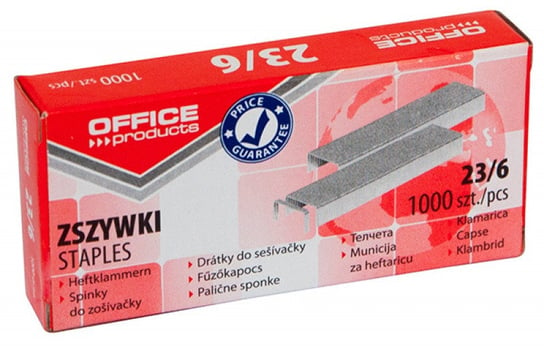 zszywki office products, 23/6, 1000szt. Office Products