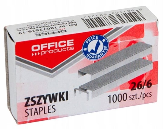 Zszywki OFFICE PRODUCTS 26/6 1000szt 10op Office Products