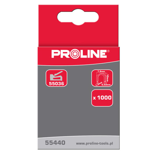 Zszywki półokrągłe Typ L, 12mm, 7.6x1.2mm 1000 sztuk Proline Proline