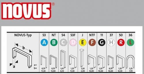 Zszywki typ A 53/12 NOVUS super twarde [1000 szt.] NOVUS