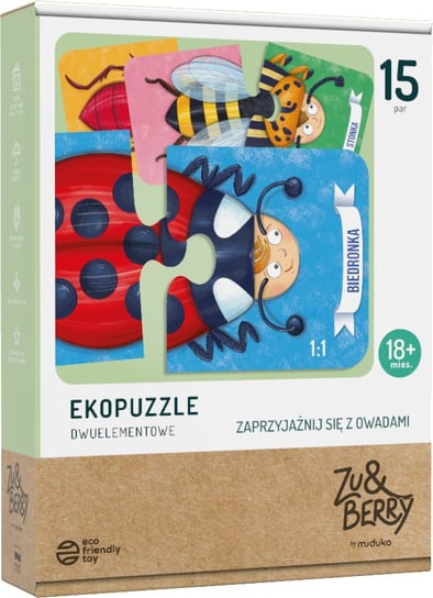 Zu&berry By Muduko, Puzzle 2 elementowe: Zaprzyjaźnij się z owadami MUDUKO