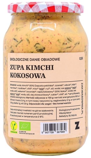 Zupa Kimchi Kokosowa Bio 900 Ml - Zakwasownia Zakwasownia