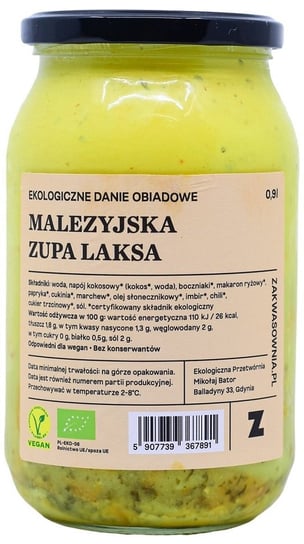 ZUPA MALEZYJSKA LAKSA BIO 900 ml - ZAKWASOWNIA Zakwasownia