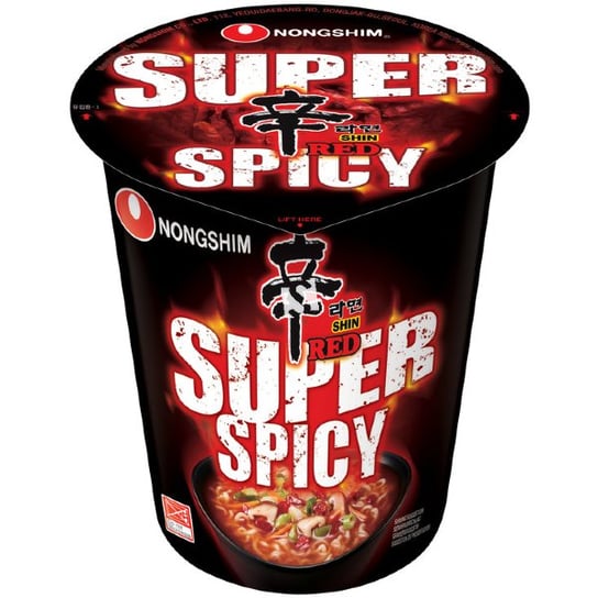 Zupa Shin Red Super Spicy w kubku, ekstra ostra 68g - Nongshim Nongshim