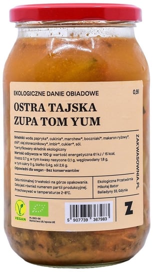 Zupa Tajska Ostra Tom-yum Bio 900 Ml - Zakwasownia Zakwasownia