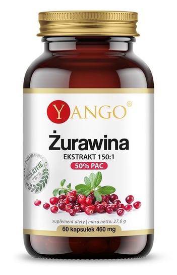 Żurawina - silny ekstrakt 150:1, 50% Proantocyjanidyny, 60 kapsułek, Yango Yango