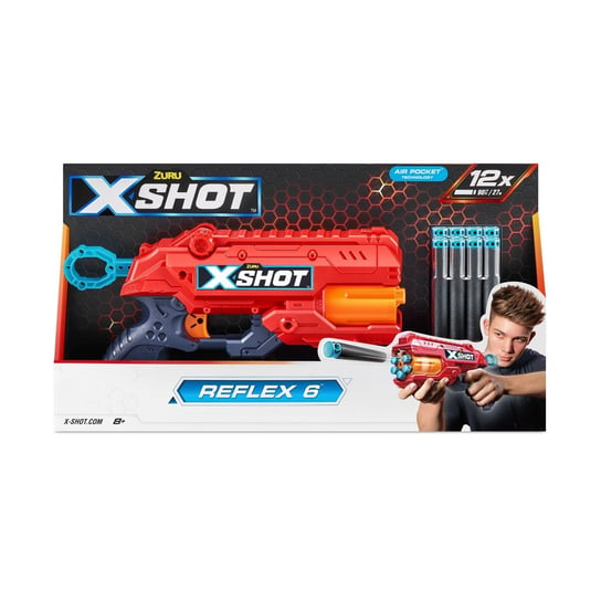 Zuru, X-Shot, wyrzutnia Excel Reflex 6 + 12 strzałek X-Shot