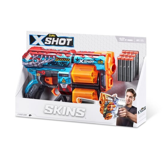 Zuru, X-Shot wyrzutnia SKINS-DREAD + 12 strzałek X-Shot